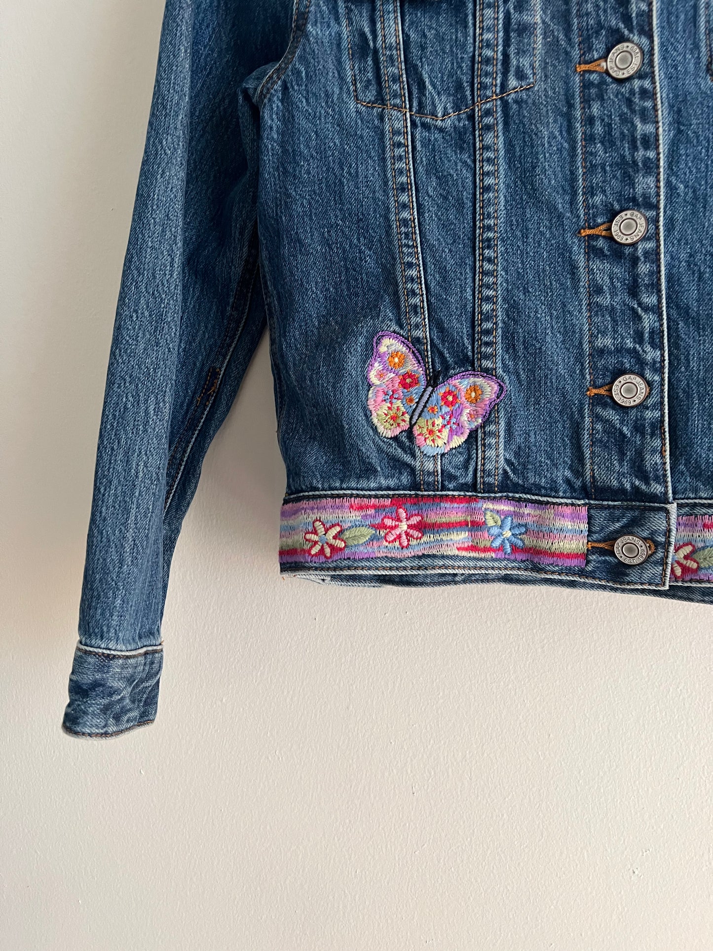 Y2K Gap Butterfly Embroidered Jacket