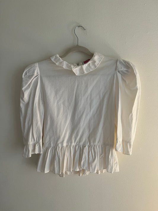 Vintage 90s Francesca By Mark Daniels Collared Ruffle Blouse