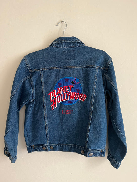 Vintage 90s Planet Hollywood Houston Denim Jacket